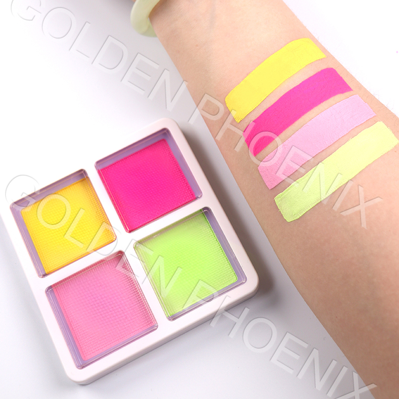 Water activated 4 colors face paint palette