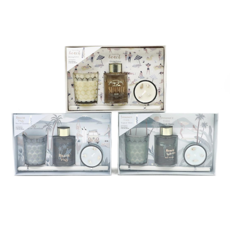 Glass Candle And Diffuser Gift Set