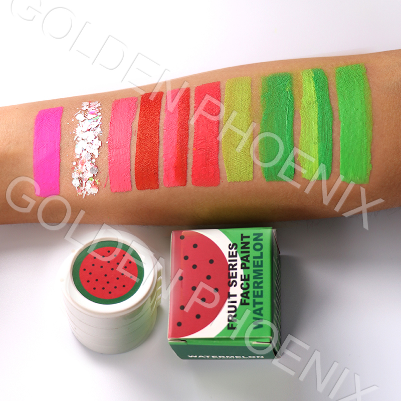 Fruit series water activated face paint makeup palette