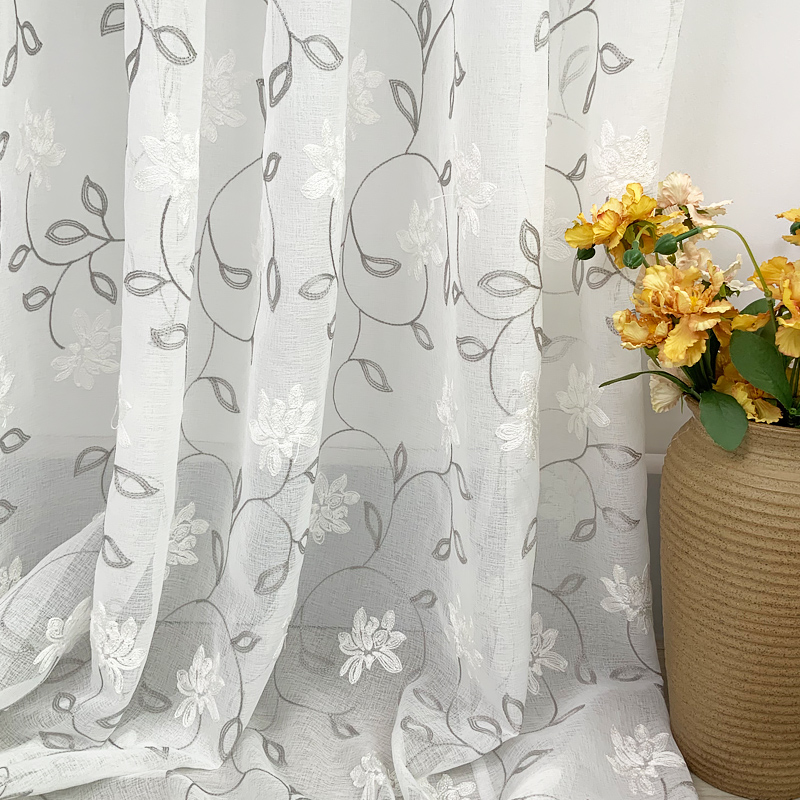 E8398 embroidery curtian and fabric