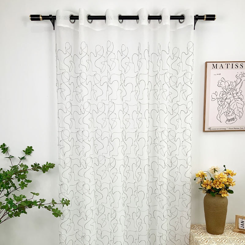 E8400 embroidery curtain and fabric