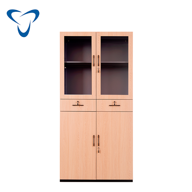 Wood grain transfer printing in two bucket instrument cabinet