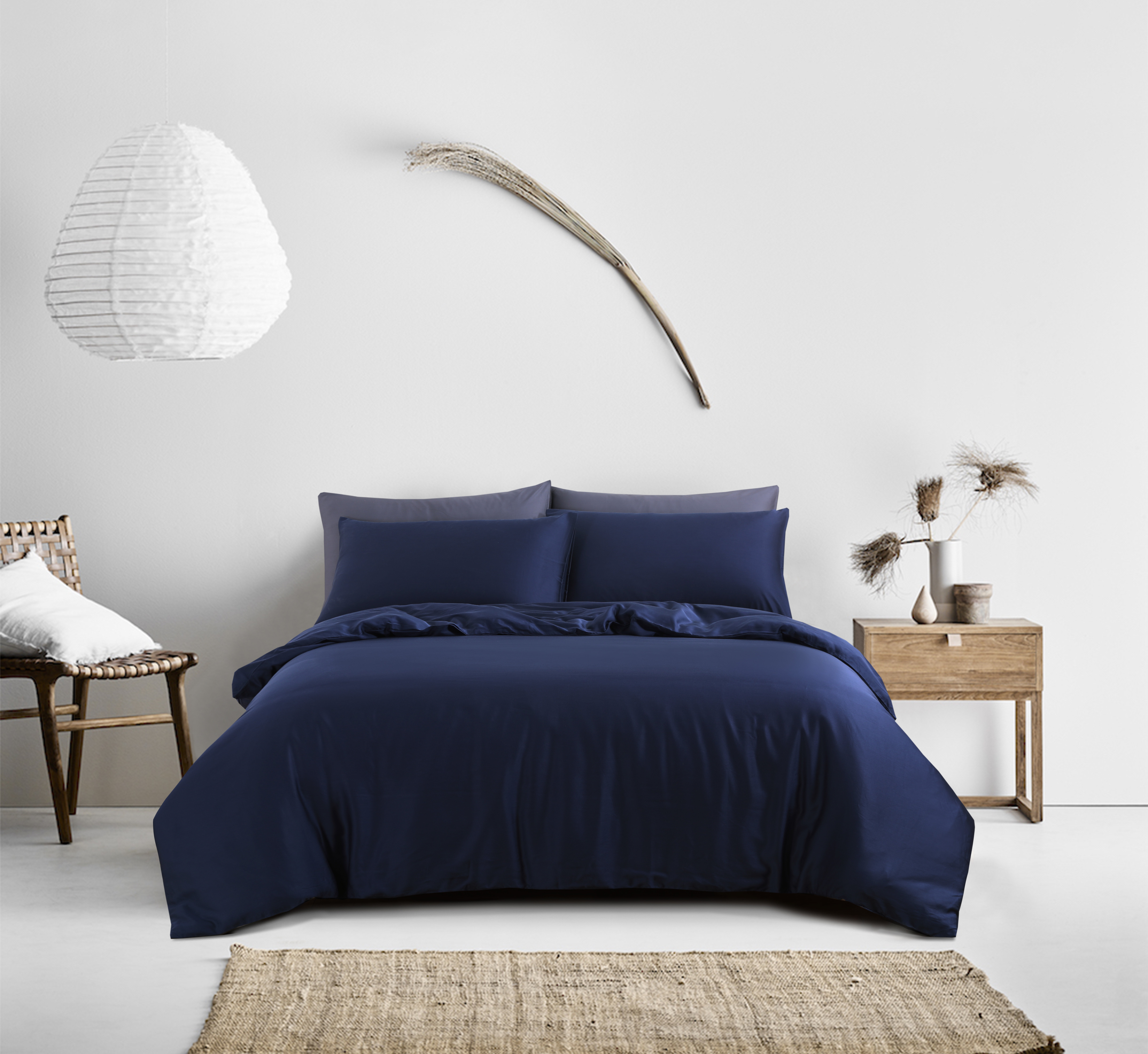 Wholesale Custom Size Super Cozy 300TC 100% Lyocell Bamboo Bedding Sheets Cooling 4 PCs Sheets Set