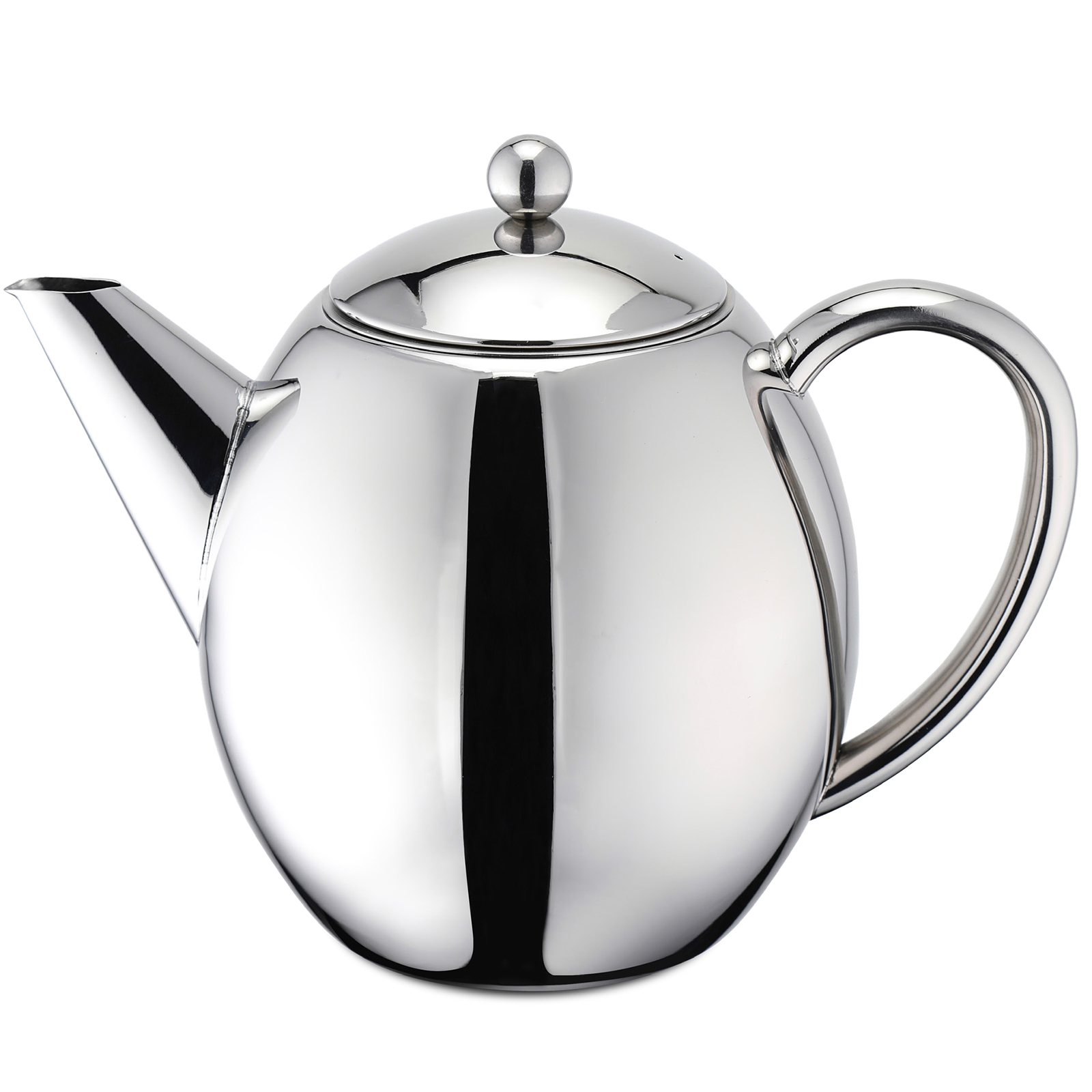Stainless steel double wall insulated thermal tea maker teapot with with removable infuser teakettle