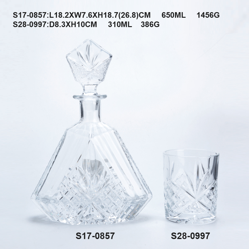 Custom Square Whisky Glass Kit Set Bottle Whiskey Decanter
