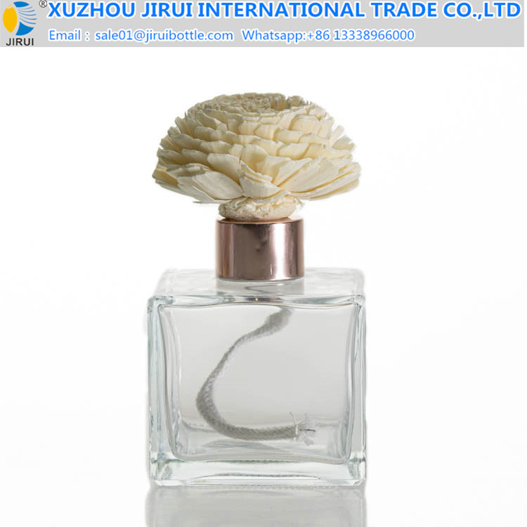 Rectangular 200ml transparent glass bottle aromatherapy bottle
