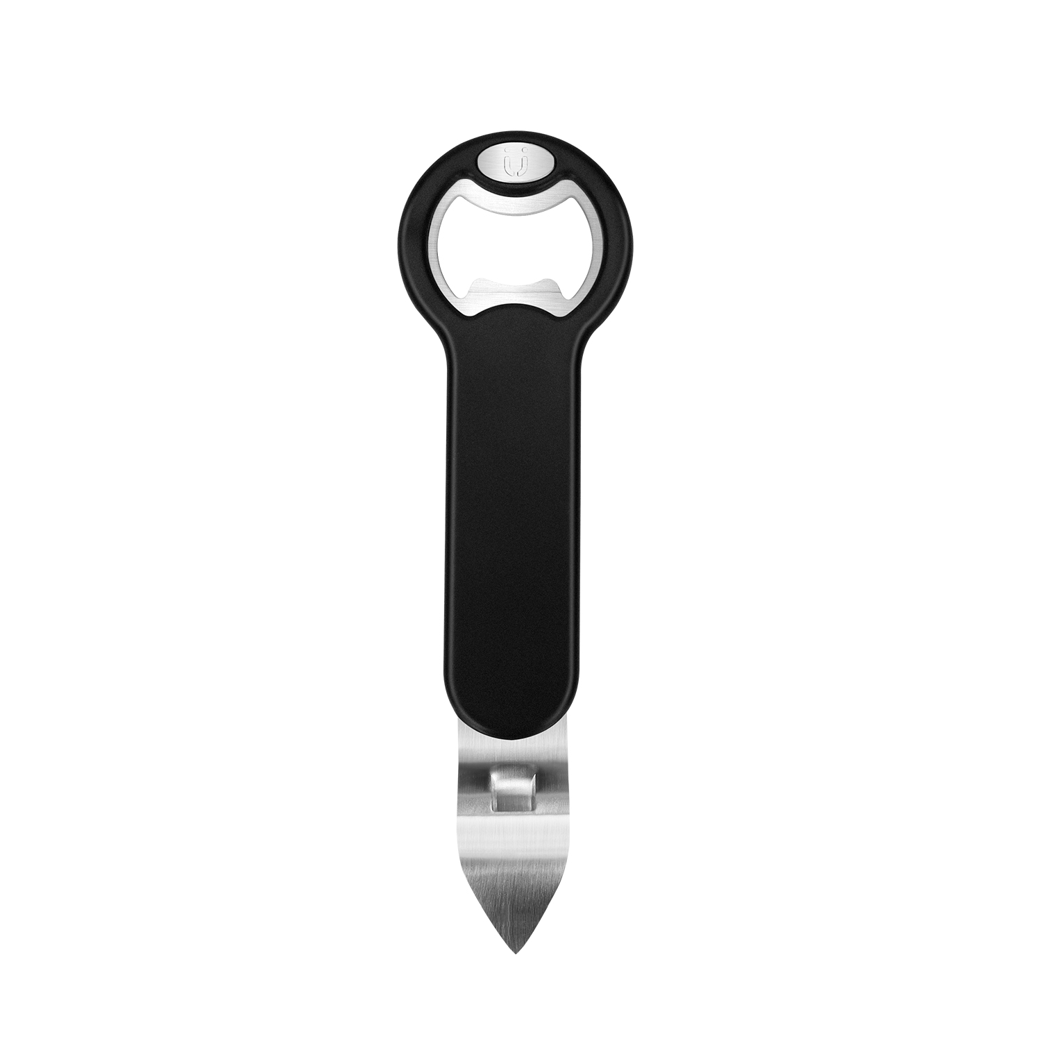 New Design Multifunction 2 in 1 Beer Bottle Opener and Can Opener with Black Magnetic