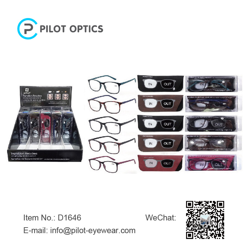 Photochromic reading glasses, New design