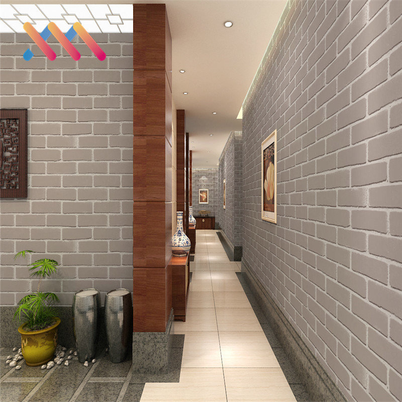 3D brick self adhesive PVC wallpaper