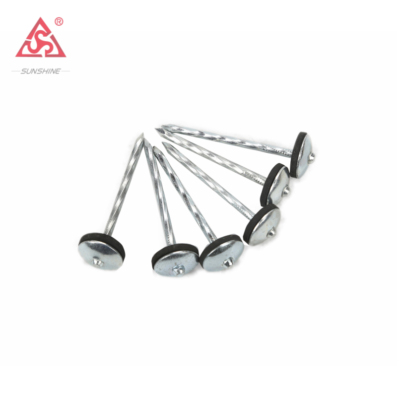 bwg9x2.5" CLAVOS umbrella Head Roofing Nails Corrugated Nails Galvanized Twisted Shank
