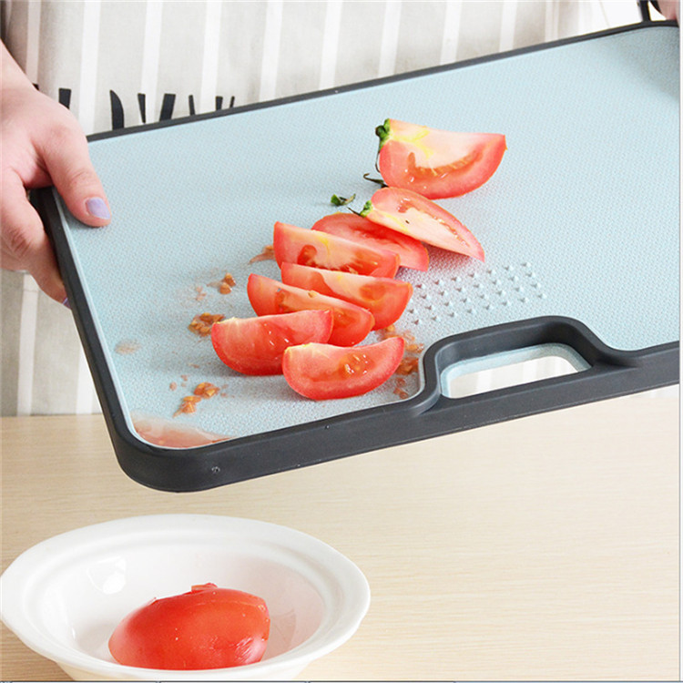 Wheat Straw Fiber Plastic Cutting Board Thicker Plastic Chopping Board With Non-Slip Feet