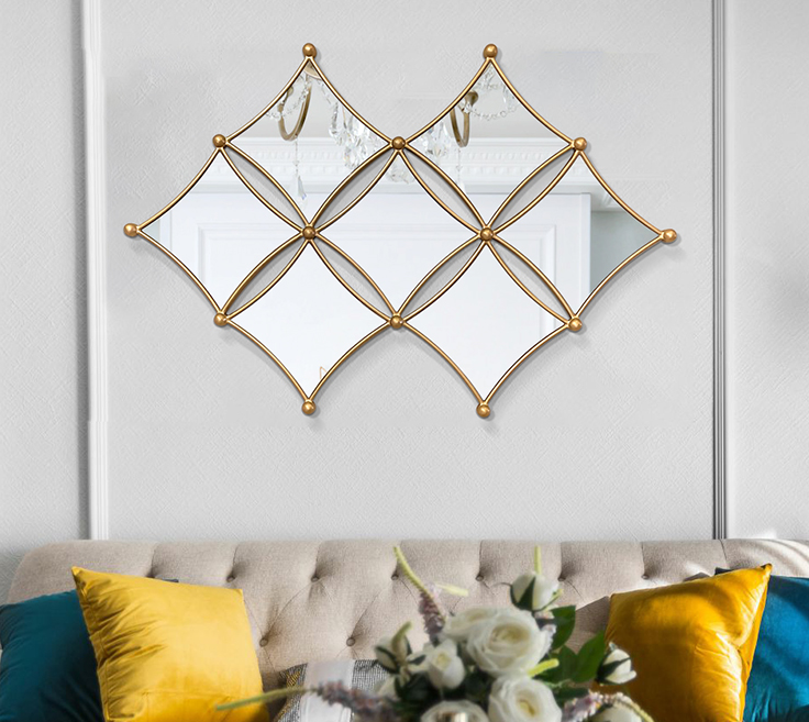 Contracted dining-room background hangs lens combination adornment lens wall hangs porch aureate