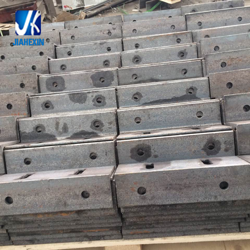 Custom steel angle bracket with holes