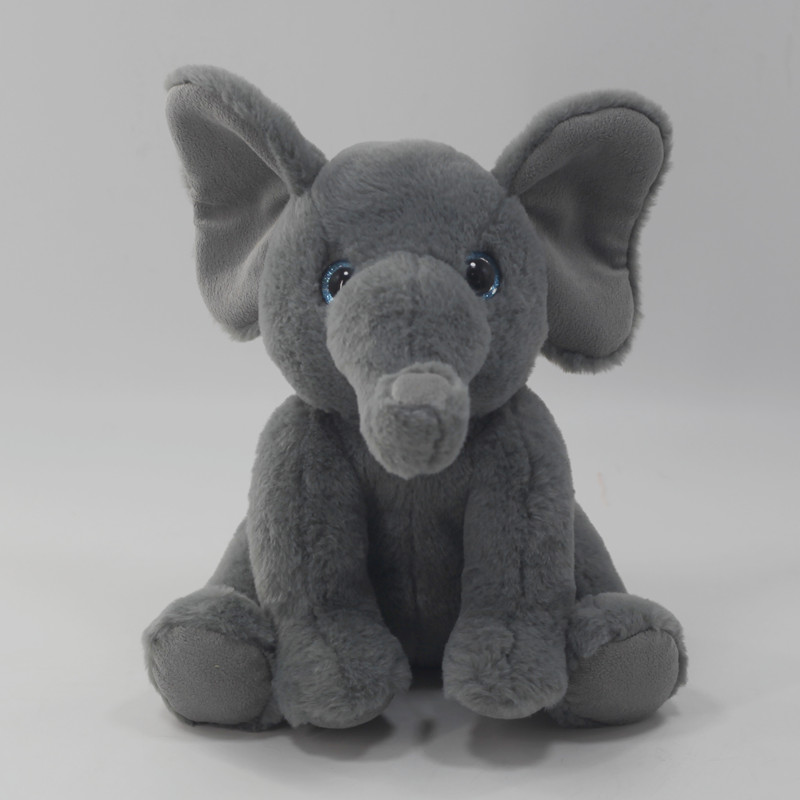 Sitting plush bionic elephant