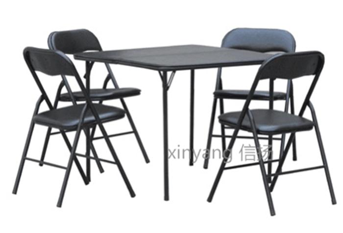 1 + 4 folding dining table and chair XY-1070