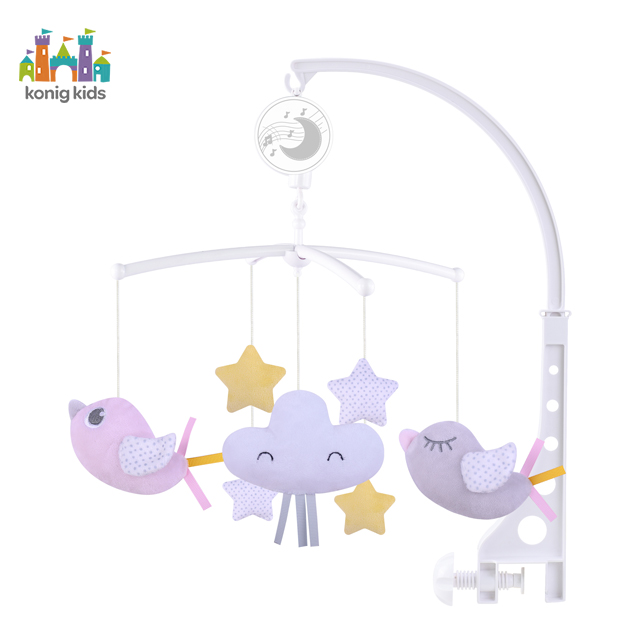 Konig Kids*Jouets Enfants Musical Mobile Crib Bed Toy With Music Box Plastic Arm Bell Baby Mobile