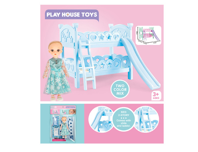 10 Inch doll(with sound,bed and accessories)