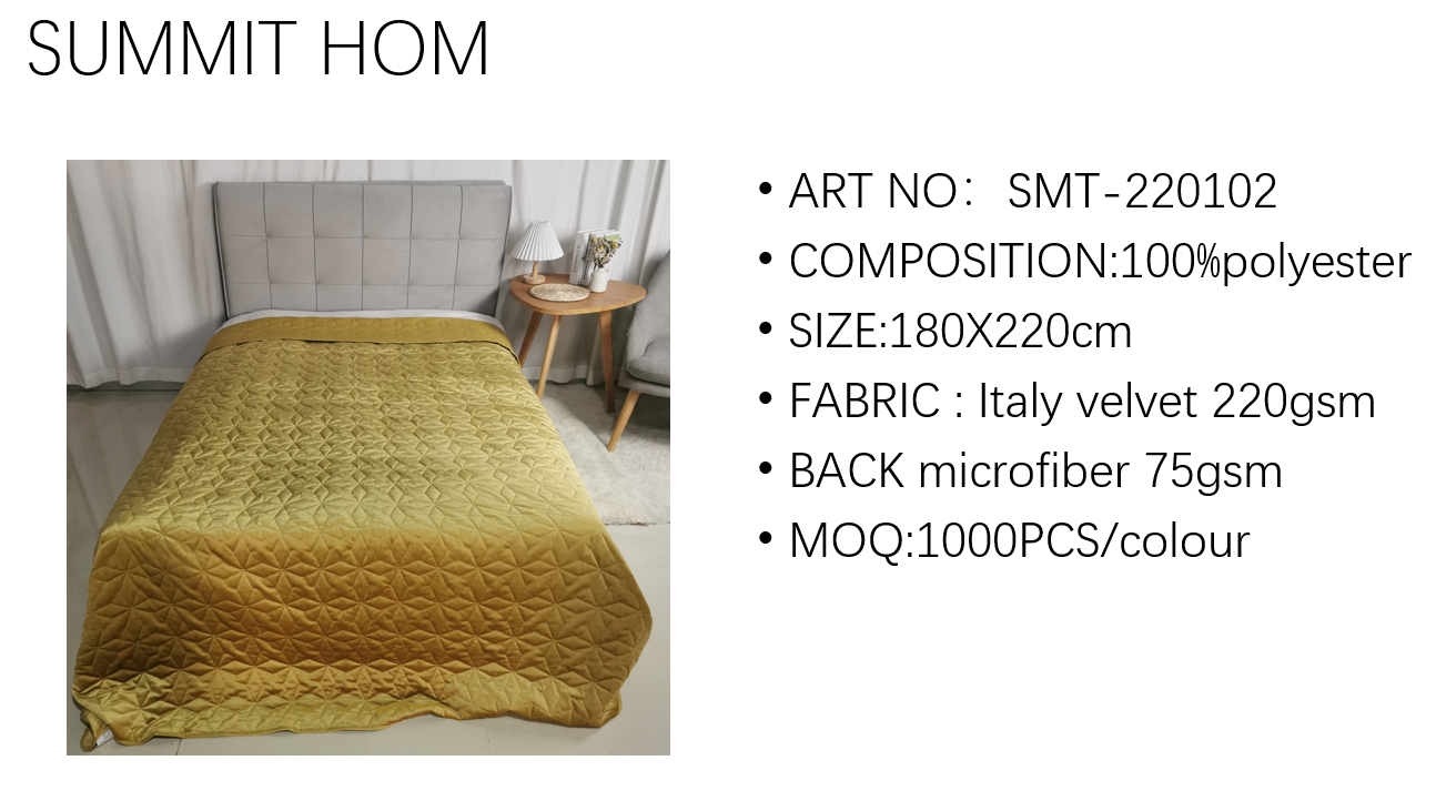 Italy velvet quilt