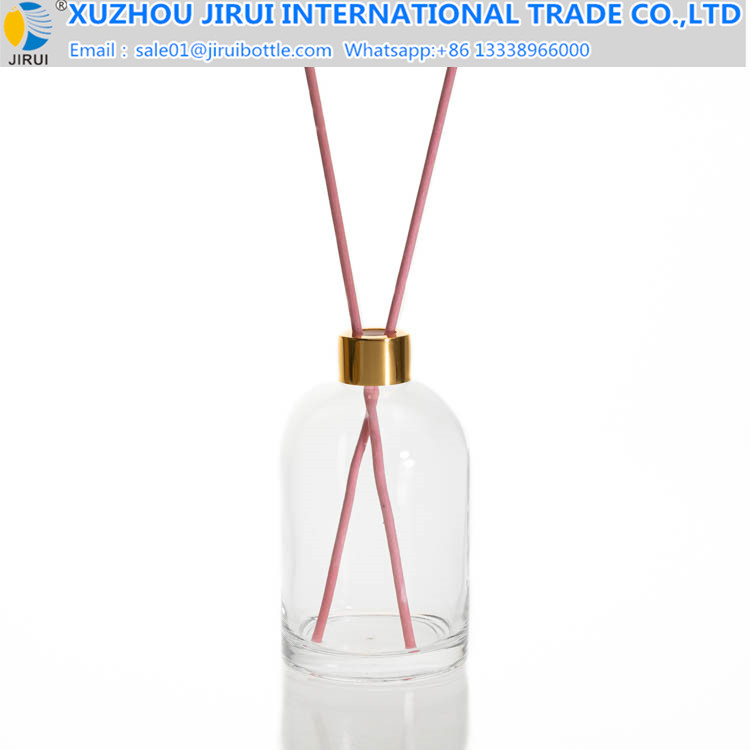 Transparent Round Glass Bottle Aromatherapy Bottle Screw Top 350ml