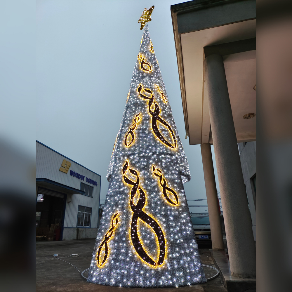 White Christmas tree motif decorative light IP65 waterproof