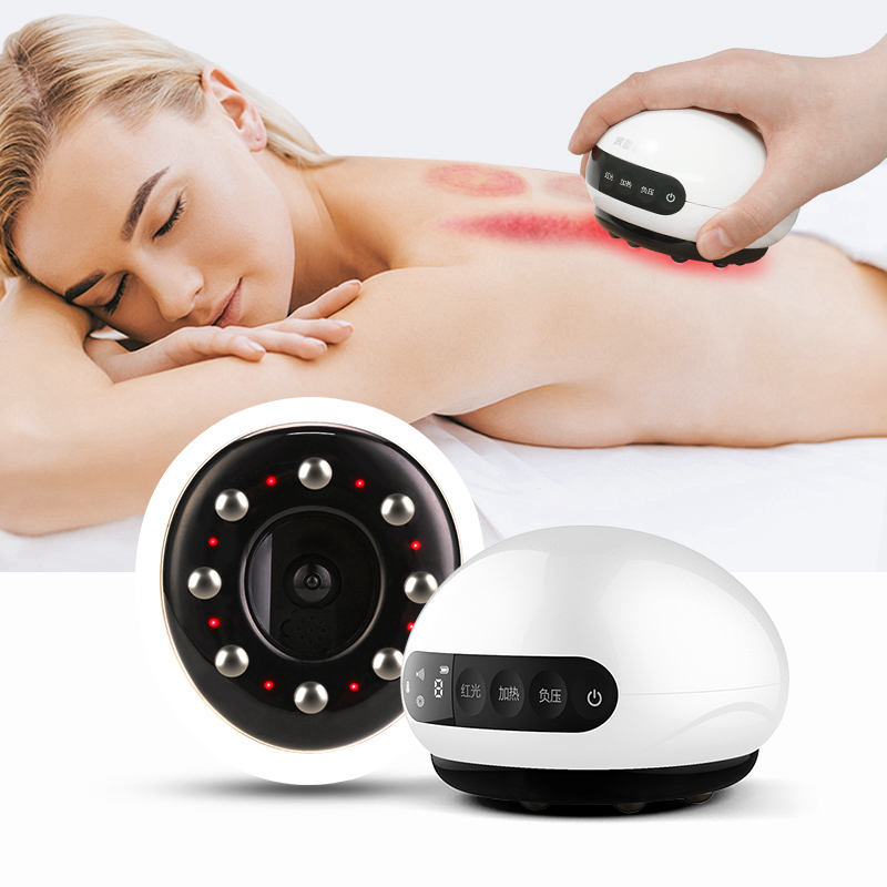 Electric hot compress physiotherapy voice broadcast scraping massager