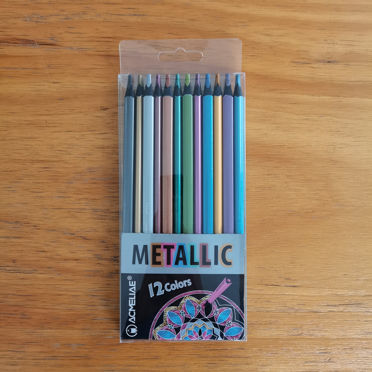 6C/12C Super Quality Black Wood Metallic Color Pencil – Triangular