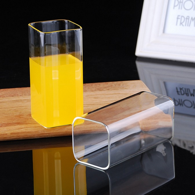 400ml Handblown Square Shaped Drinking Glasses