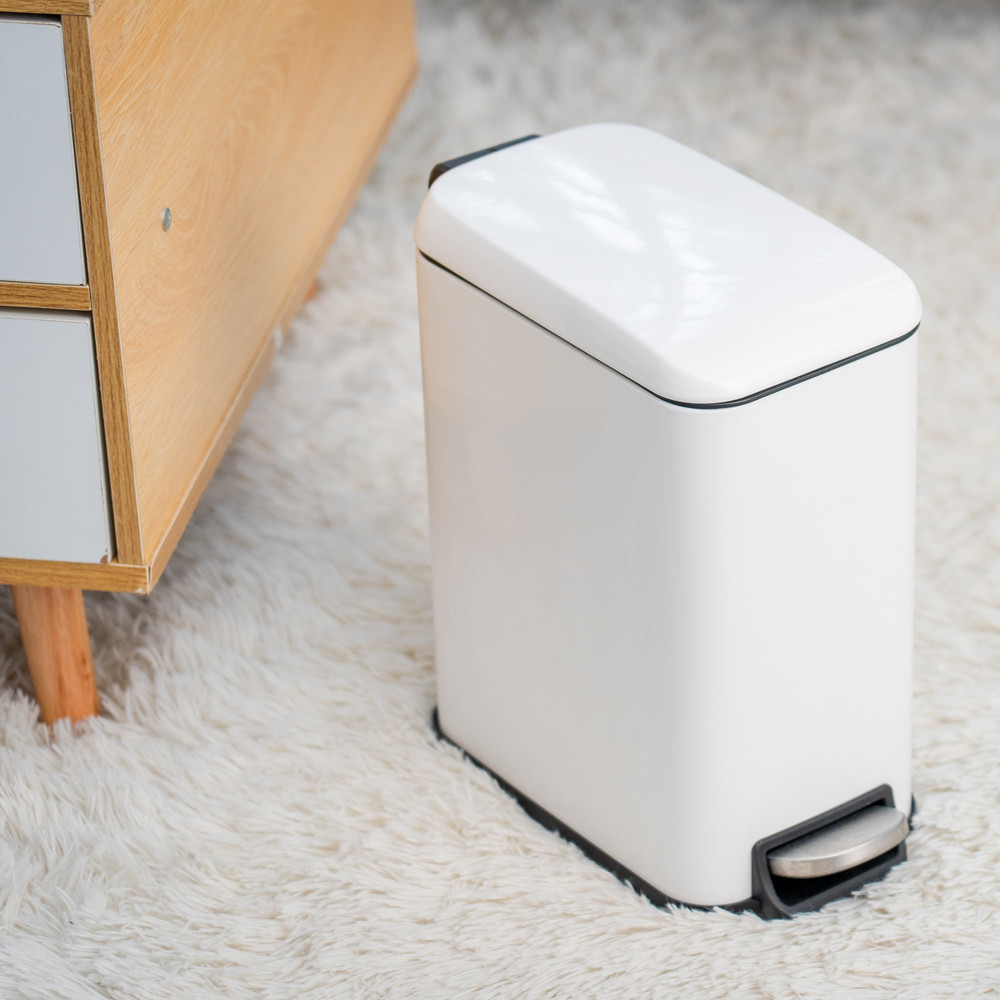 5 liter retangular shape household bathroom living room trash can with cover SW6890
