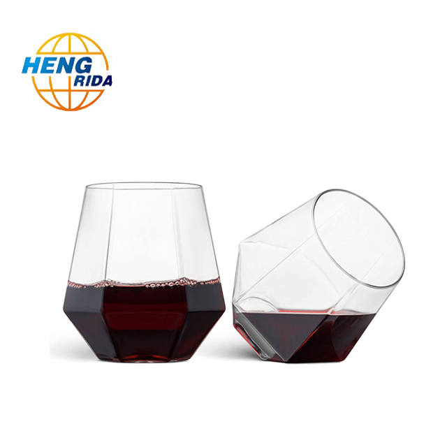 11oz Lead-free Shot Glass for whiskey wine juice water drinking diamond shaped galssware