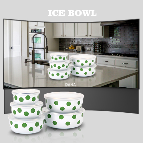 enamel pet dog dough bowl packaging cup storage ice bowl sets