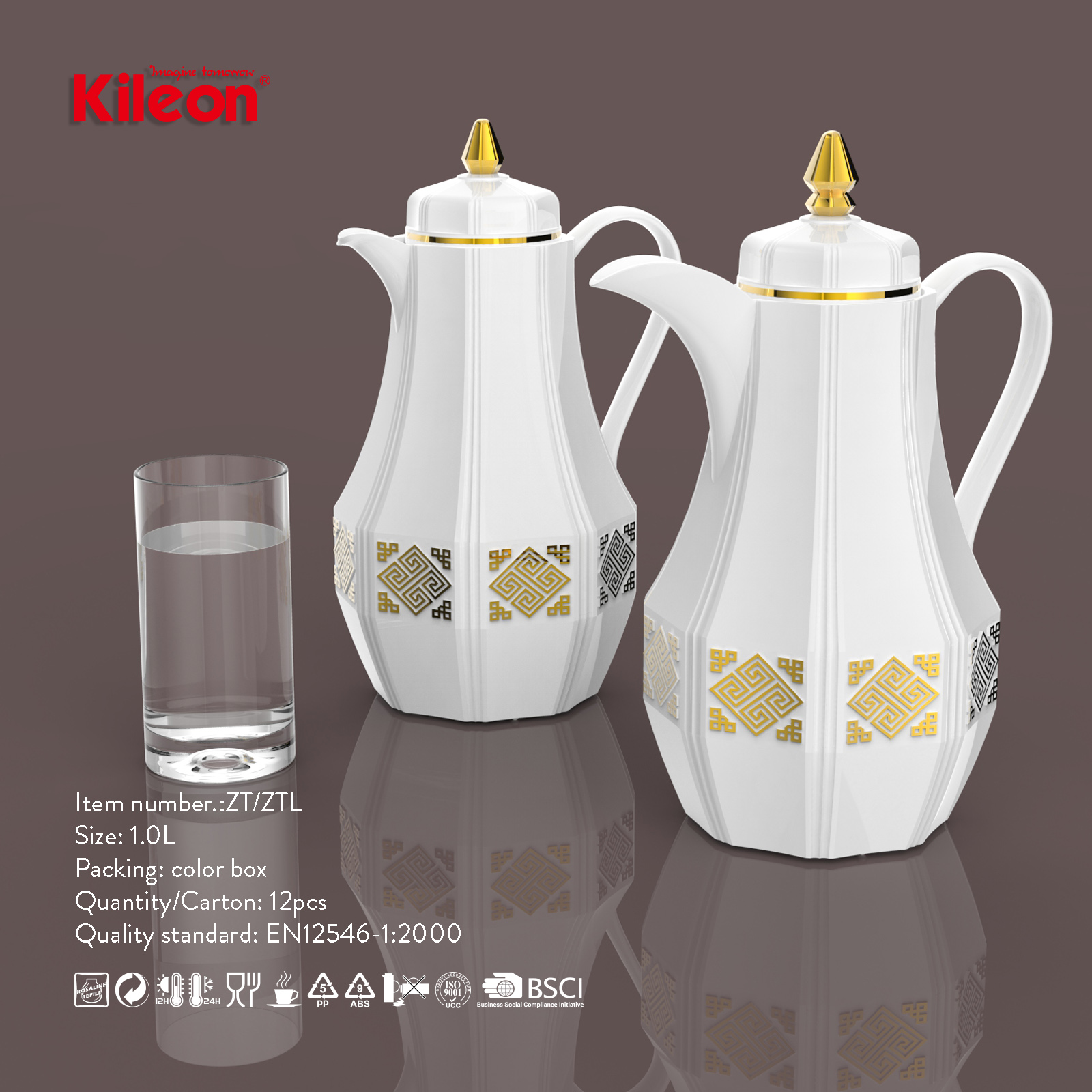 Kileon 1.0l+1.0l Vacuum Flask Set Zt/Ztl