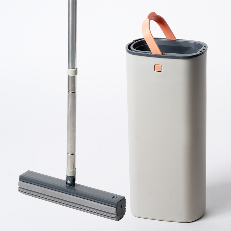 With clean bucket PVA refill flat mop