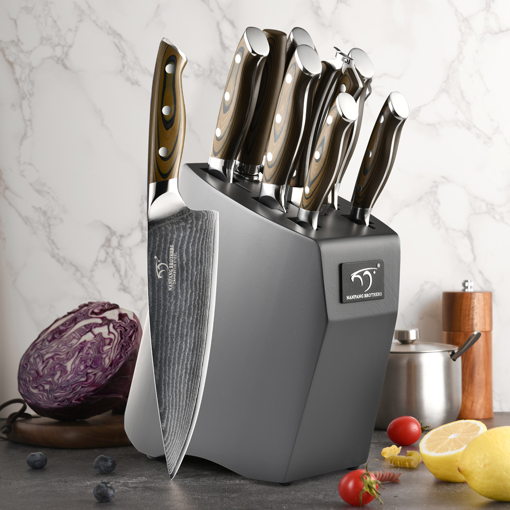 9 Pcs Kitchen Knife Set,Damascus Steel.