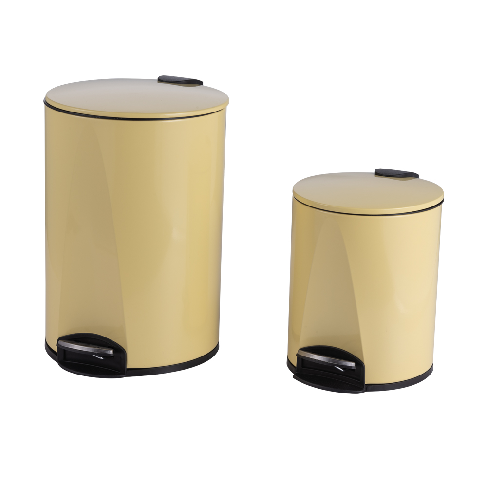 5L 12L household bathroom living room bedroom kitchen round foot pedal trash bin with lid
