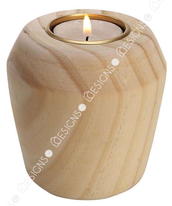 000000Wooden Candle Holder