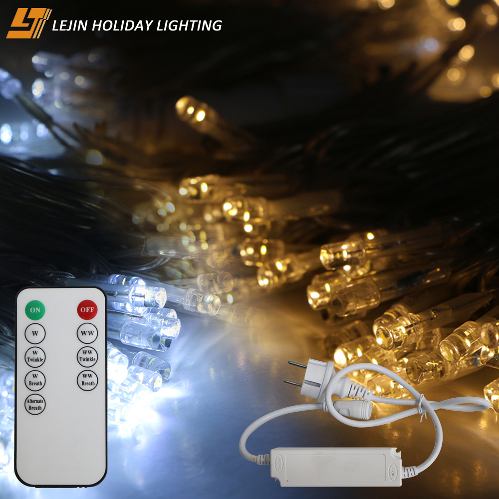 220V 100leds two colors twinkle outdoor Christmas lights string for street tree decoration