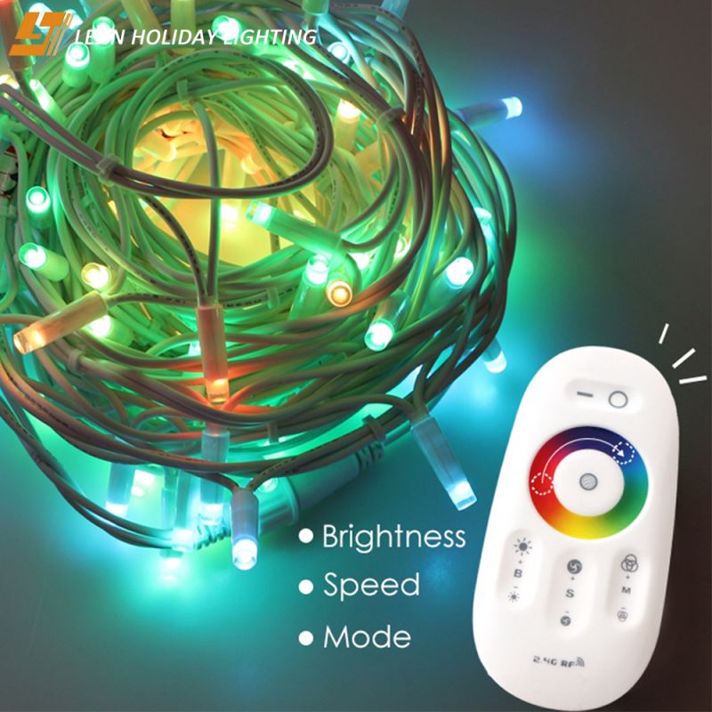 Outdoor lighting digital remote control waterproof Merry Christmas string light