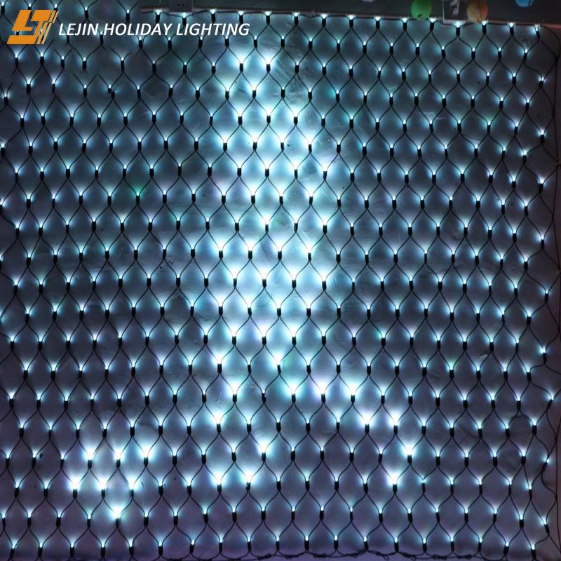 Outdoor Holiday Decorative 66V Color Change LED String Net Lights With Remote Control