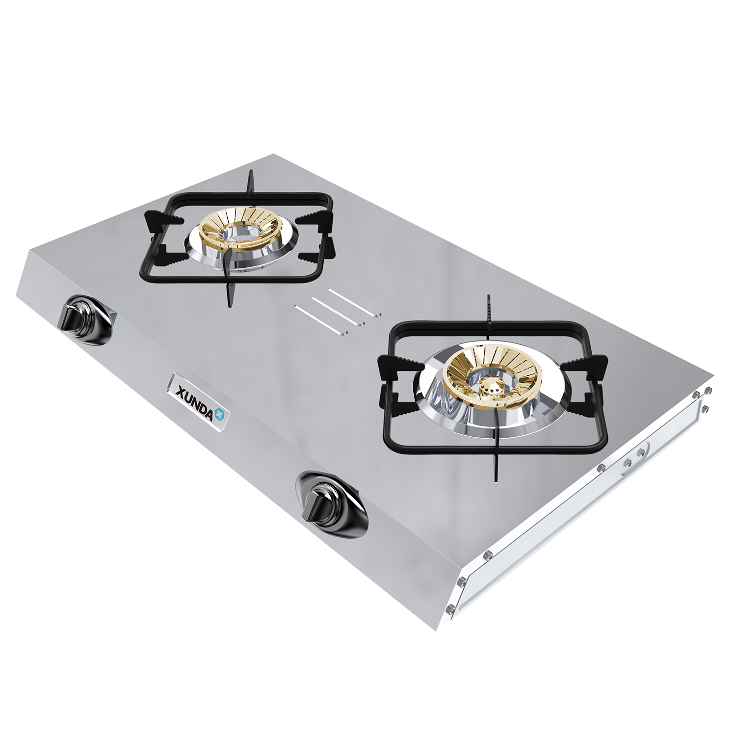 XUNDA double burners table top gas stove 2-N5-S