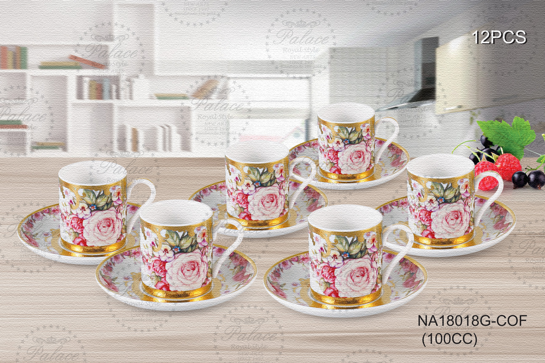 12pcs Cup & Saucer Set, 12pcs Coffee Set