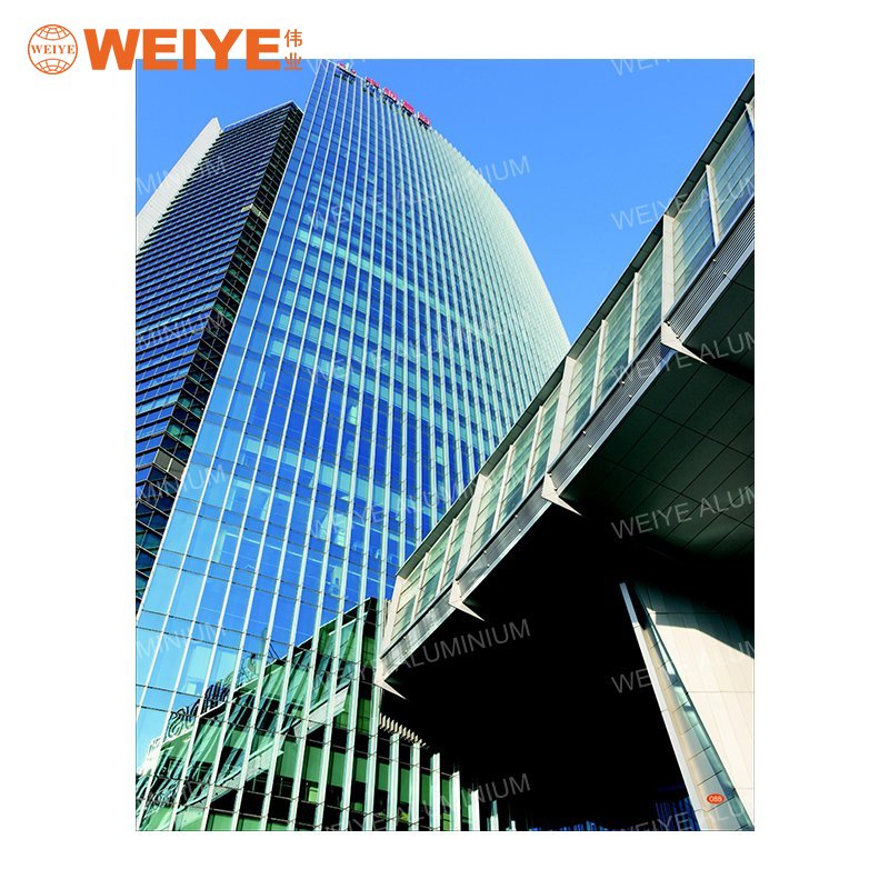 Vertical Visible Horizontal Invisible Aluminium Profile for Curtain Wall