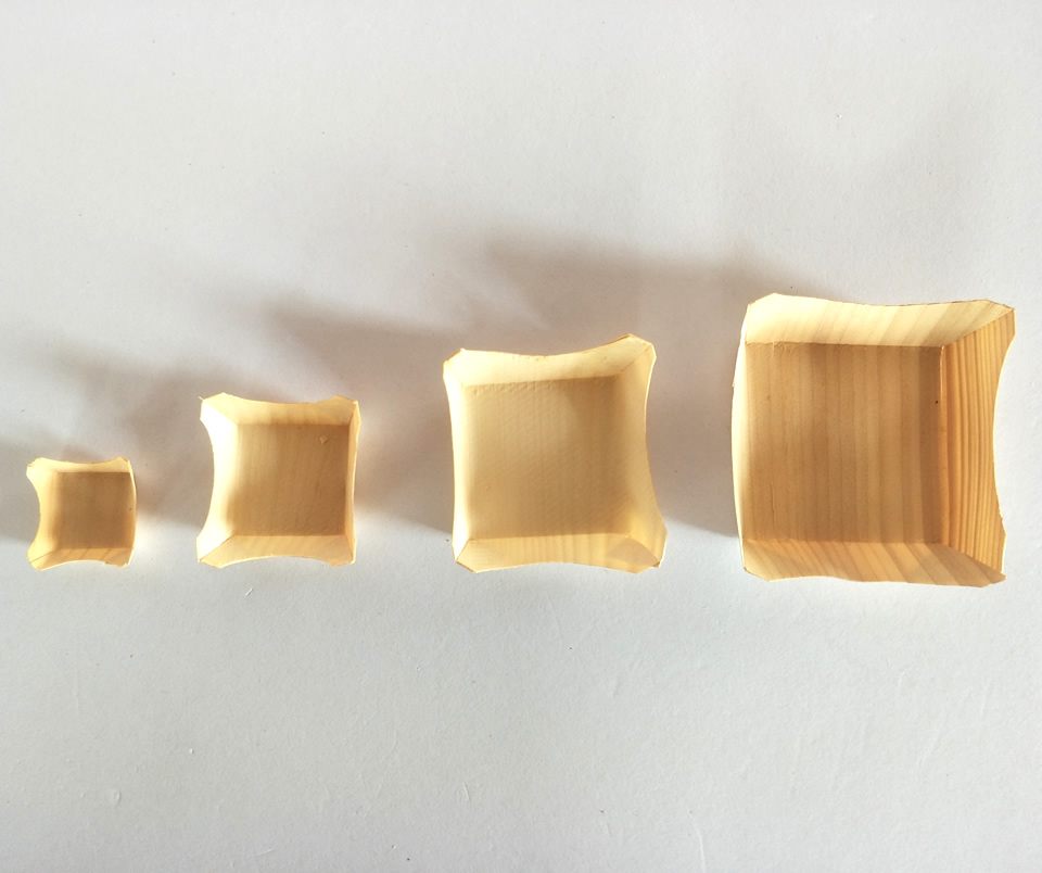 pine veneer wood cup/wood mousse cup