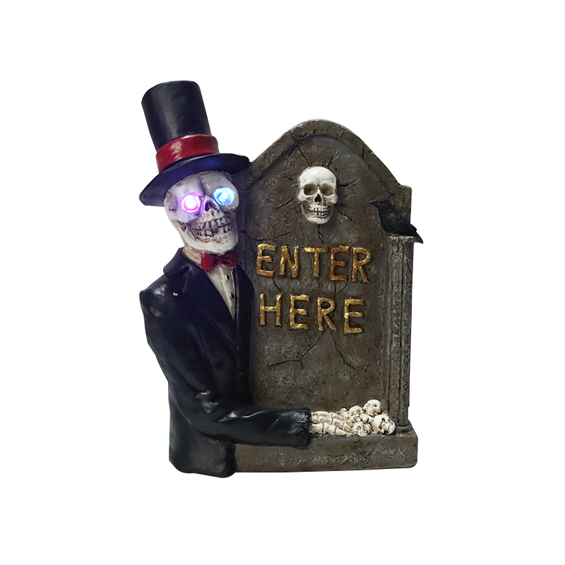 Halloween Costumes Light Horror Ghost Tombstone Holiday Decoration Indoor Outdoor Garden Ornaments Figurines