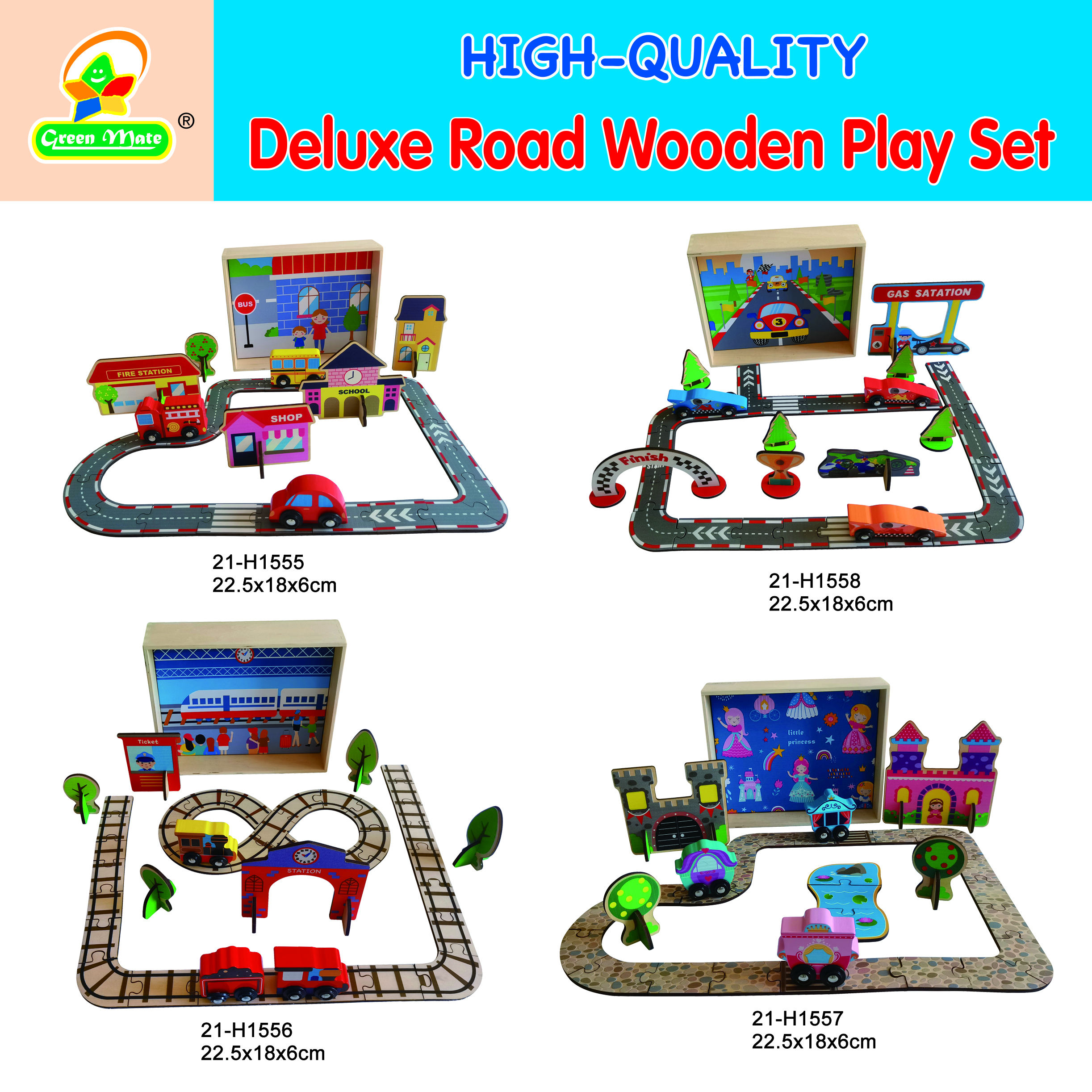 Deluxe Road Wooden Play Set
