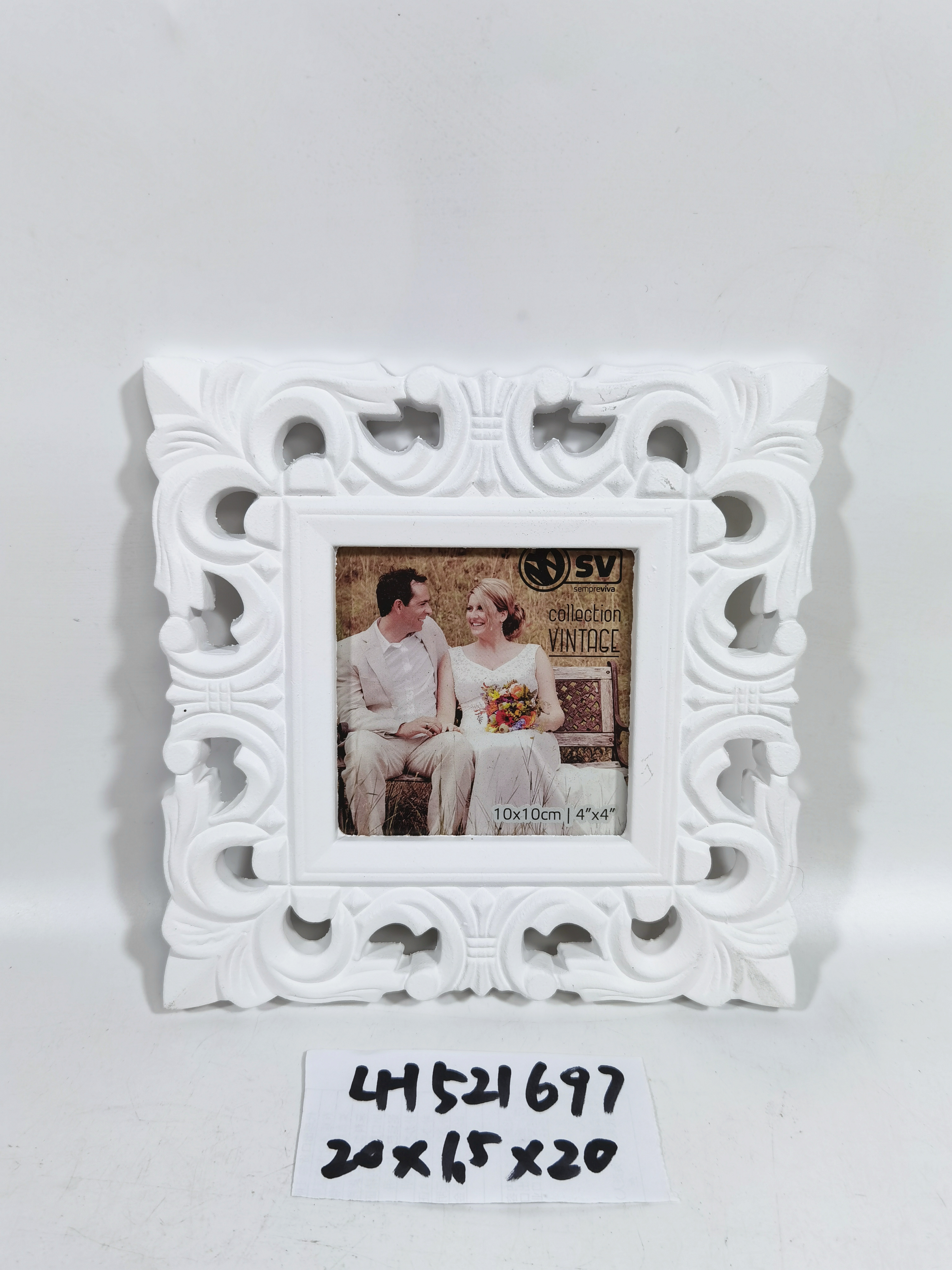 European wooden home wall with decorative picture frame