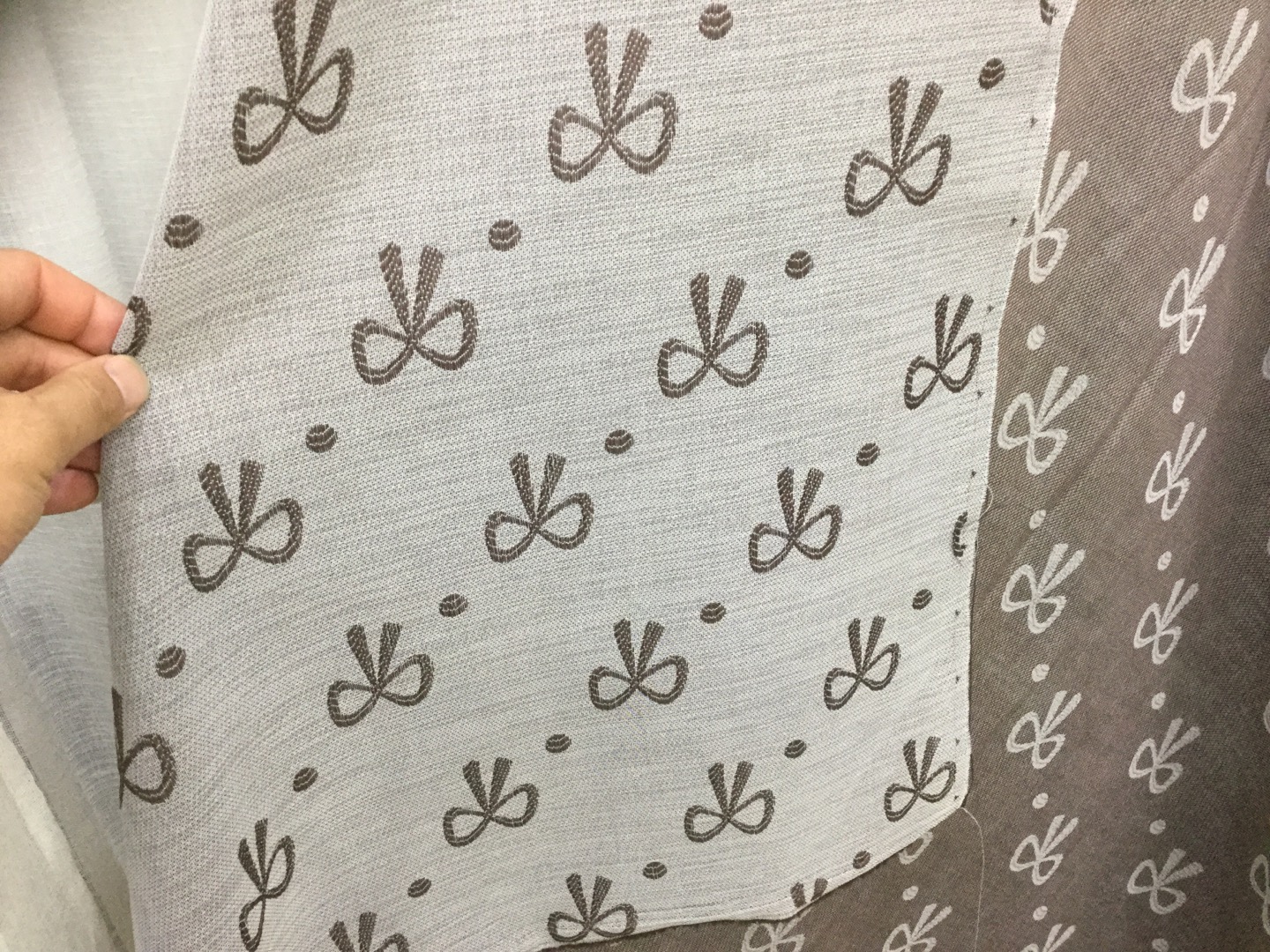 Sheer jacquard fabric
