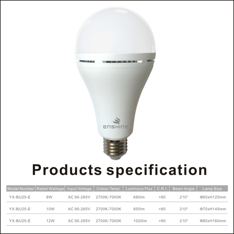Emergency LED Bulb/Recharging battery/A60 light lamp