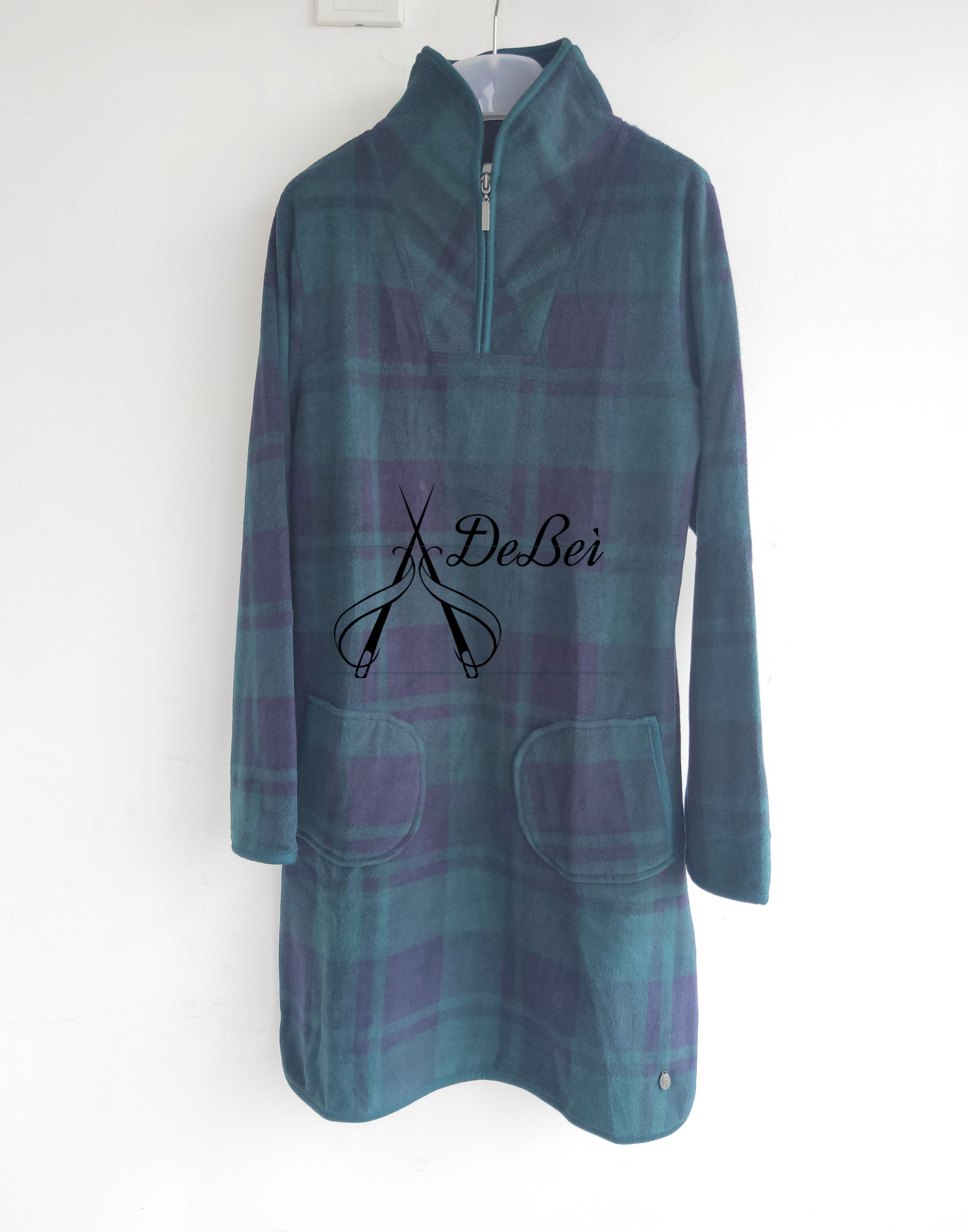 Ladies polar fleece with spandex morning gown