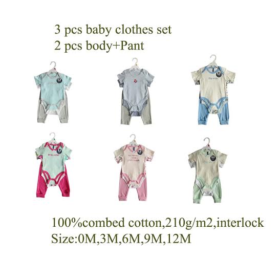 3pcs set baby clothes