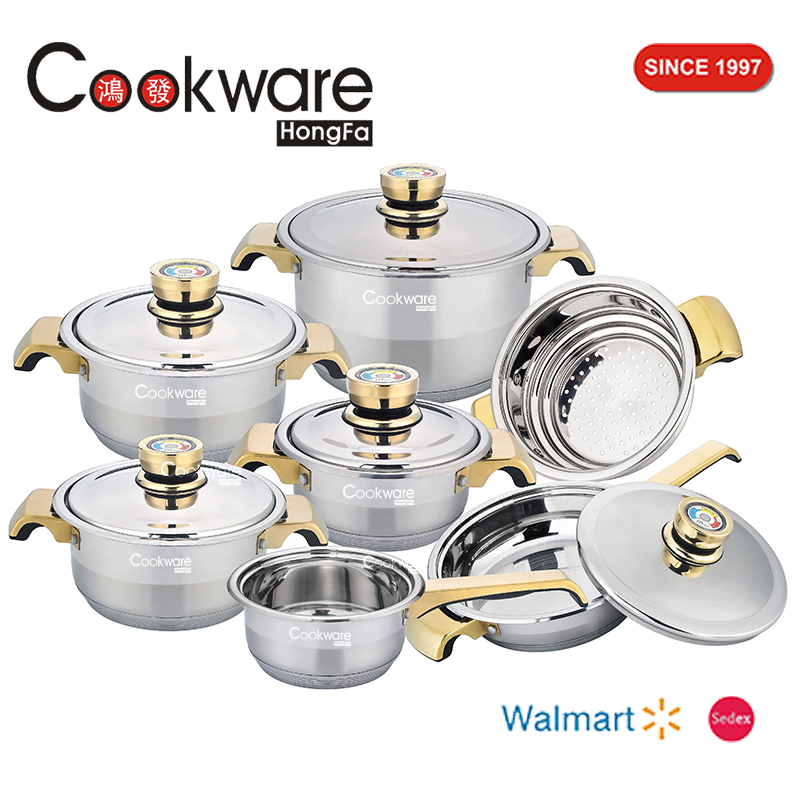 12pcs Stainless Steel Cookware Set